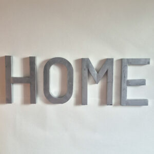 Lot de 4 lettres métal HOME