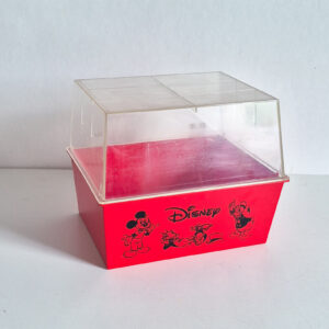 Boite de rangement vintage disney rouge