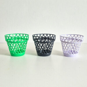 Cache pot plastique vintage D11cm - Au choix