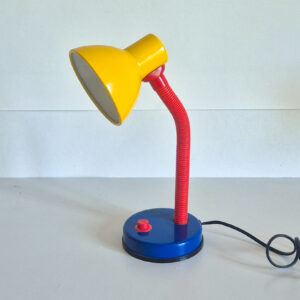 Lampe de bureau articulée Color Block vintage 80s