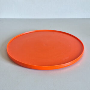 Grand plateau tournant orange vintage