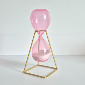 Sablier en verre rose