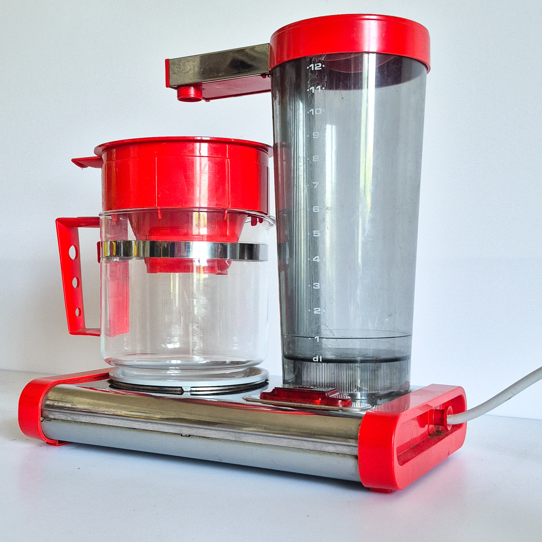 Cafetière électrique Moulinex rouge vintage – Image 2