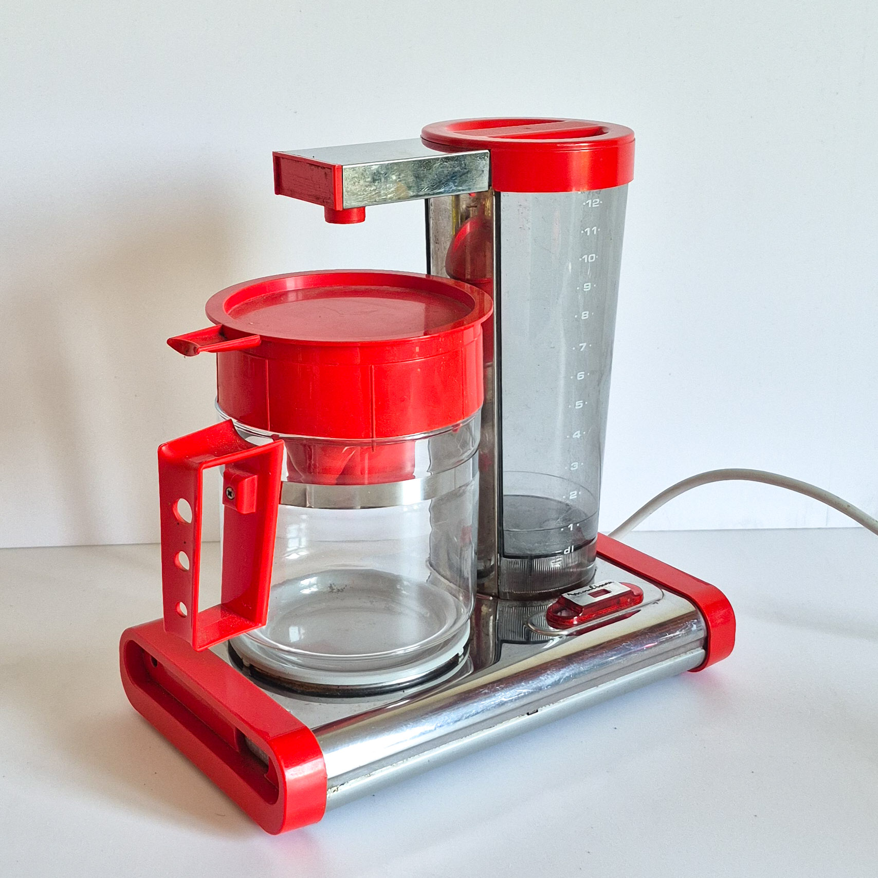 Cafetière électrique Moulinex rouge vintage – Image 3