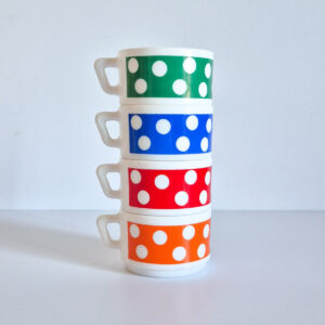 Serie tasses Arcopal Polka vintage