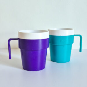 Duo de tasses publicitaire ELF vintage